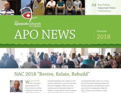 The Apostolic Church in Canada Summer 2018 Newsletter